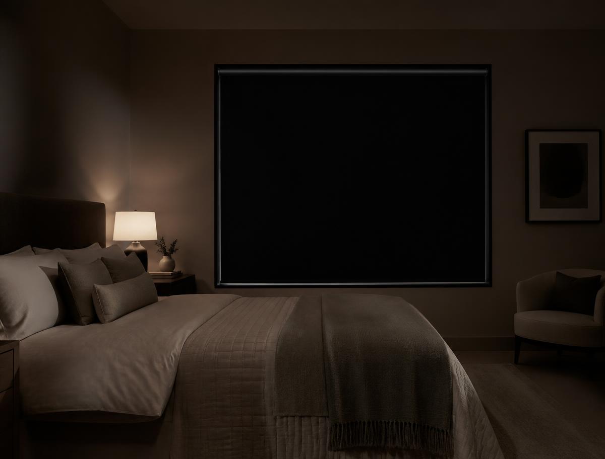 Quarto totalmente escuro durante o dia com Original Blackout Total